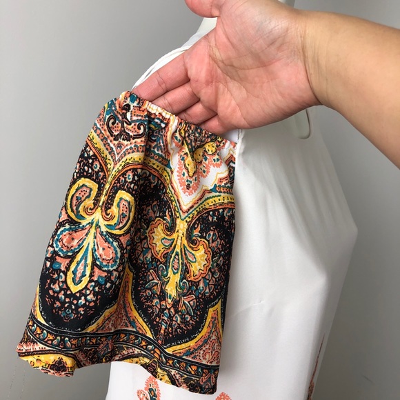 Luxology • Ivory Boho Print Cold Shoulder Dress 4 - Picture 8 of 12